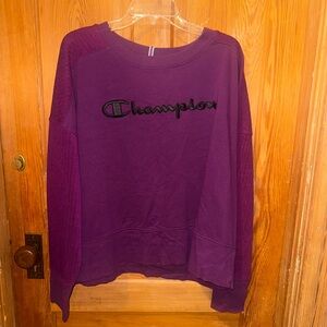 Champion Purple Women's Cropped Sweatshirt